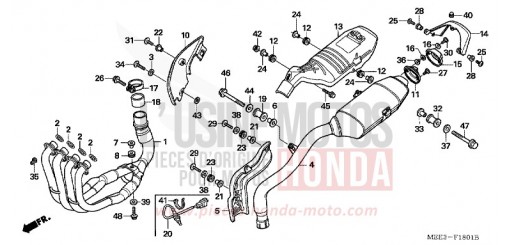 ABGAS-SCHALLDAEMPFER (CBR600RR5/6) CBR600RR6 de 2006